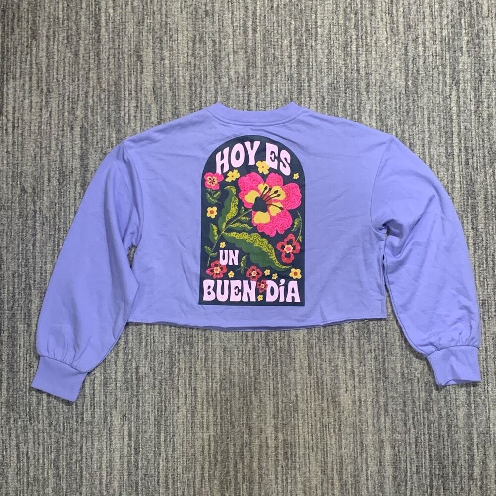 New Target Latin Heritage‎ Month Women's XXS Long Sleeve Lavendar Cropped Top